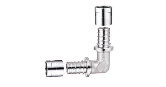 Raccordi per tubi Pex in ottone forgiato PF4004 Valvola pressa assiale in ottone