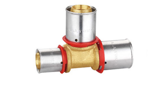 Valvola di compressione d'ottone nichelata, raccordi a T che riducono la compressione PF3008