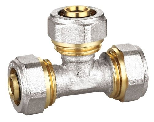 Accessori per tubi uguali del T PF5006, montaggi d'ottone ISO228/1 di Pex Al Pex infilati