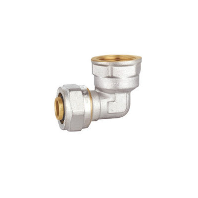 Raccordi a compressione in ottone nichelato Gomito a compressione a 90 gradi