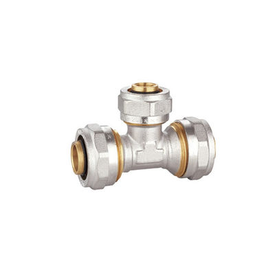 Raccordi a compressione in ottone forgiato PF5006 Gomito femmina in ottone nichelato