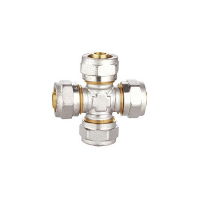 Diametro PF5010 a quattro vie dell'uguale di Pex Al Pex Brass Compression Fittings