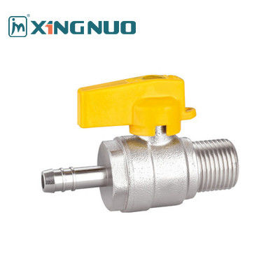 Valvola a filo maschile Valvola a sfera di gas in ottone liscio con connettore del tubo X Valvola di sigillo in PTFE maschile