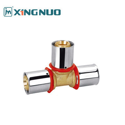 Fittings per tubi di compressione / Fittings di compressione in ottone per l'industria del gas idrico e del petrolio Fittings di Pex da 1/2 pollice ridotti T