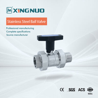 Pressione nominale fino a 1000 PSI Valvola a sfera in acciaio inossidabile industriale con sigillo in PTFE e design a sfera galleggiante